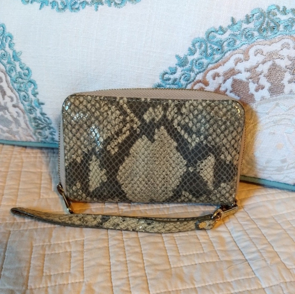 Michael Kors Bedford Continental Python Mini Wall… - image 8